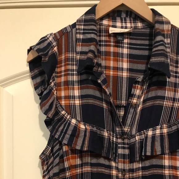 plaid midi shirt dress